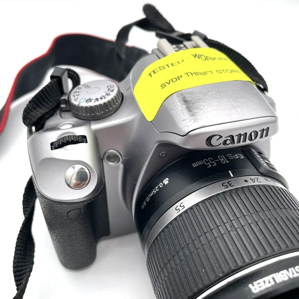 Canon EOS Rebel XSi 450D DSLR Camera EF-S 18-55mm IS Lens Kit Tested Working Bag